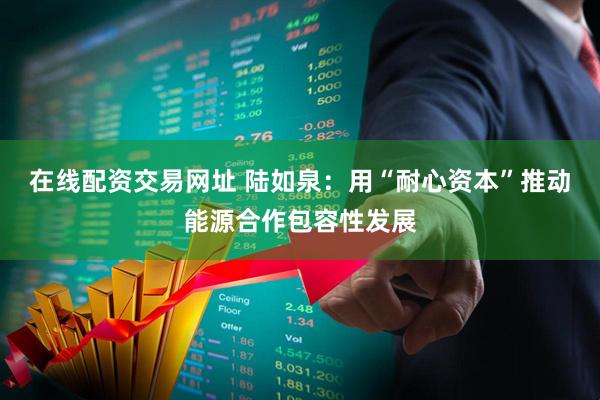 在线配资交易网址 陆如泉：用“耐心资本”推动能源合作包容性发展
