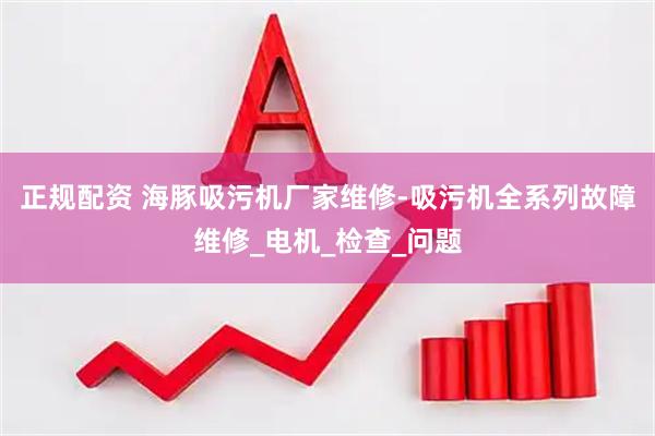 正规配资 海豚吸污机厂家维修-吸污机全系列故障维修_电机_检查_问题